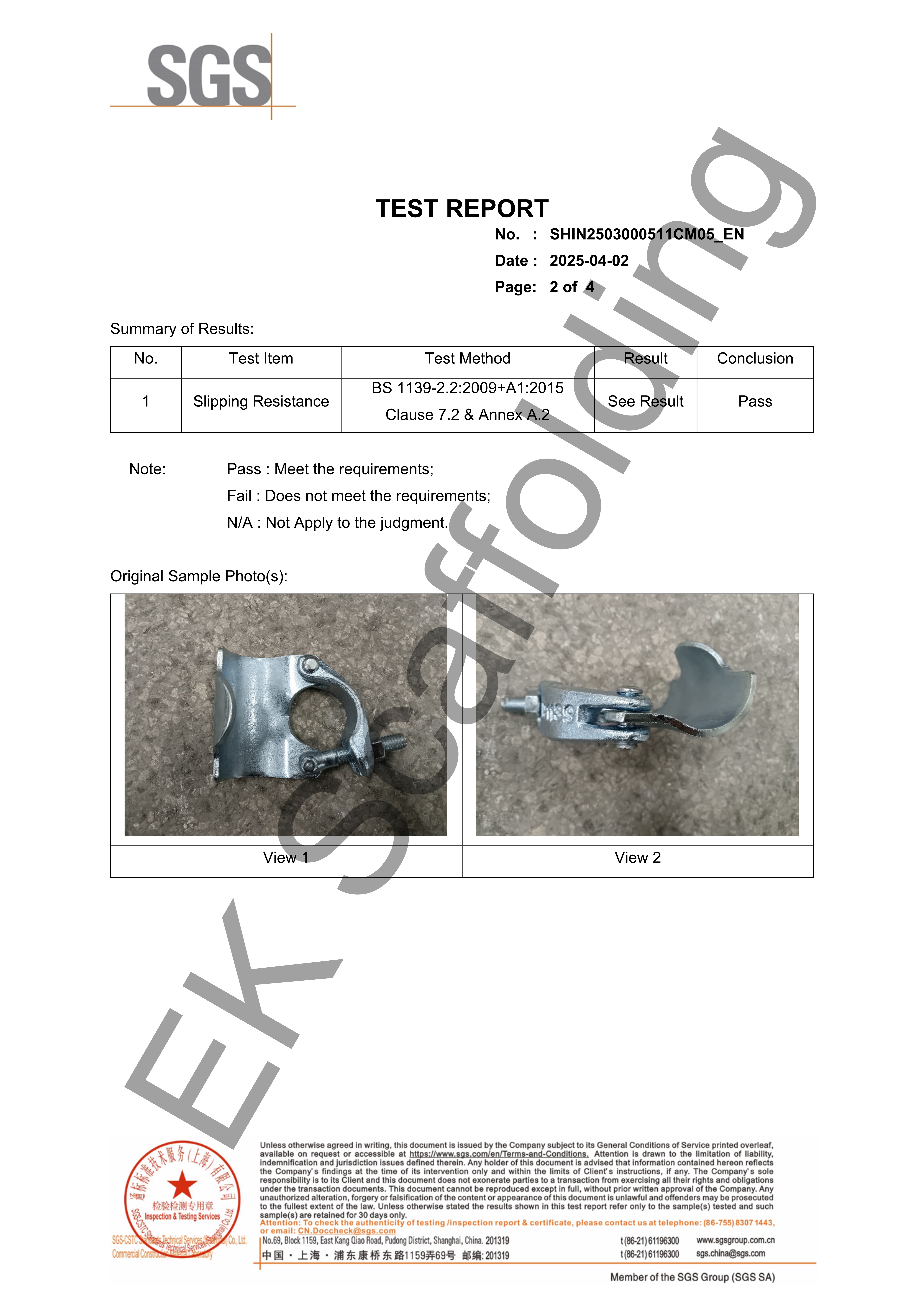 Bộ gh&eacute;p Putlog B&aacute;o c&aacute;o của SGS 