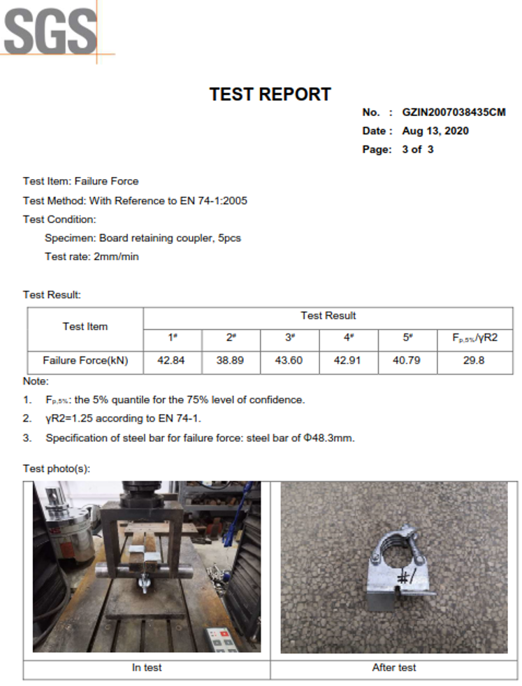 SGS - Bộ ghép giữ bảng DF