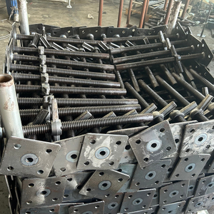 Giàn giáo màu đen có thể điều chỉnh giắc cắm cơ sở ốc vít rắn 